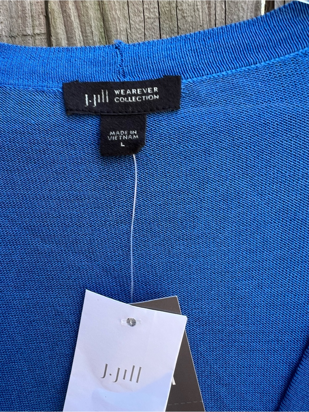 👗J. Jill Blue Lightweight V-Neck Cardigan - Picture 5 of 9